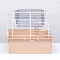 Клетка для грызунов "Пижон" №1 складная, 58 х 40 х 34 см (+миска, 2 кормушки), бежевая