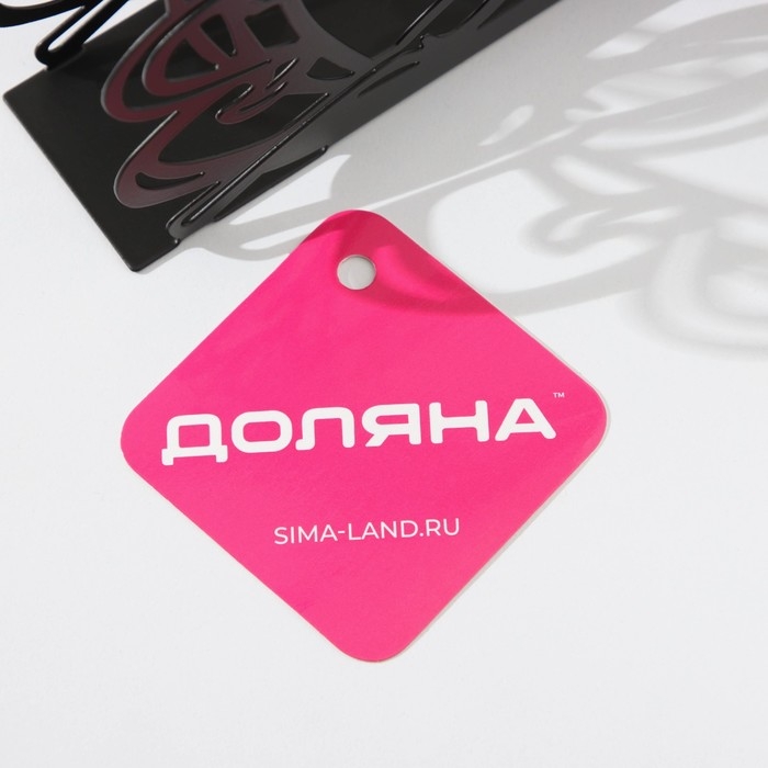 Салфетница Доляна &laquo;Кофе&raquo;, 14&times;4&times;10 см, цвет чёрный