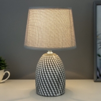 Лампа настольная с абажуром "Рабица серый" Е14 18х18х29 см RISALUX Лампа настольная с абажуром "Рабица серый" Е14 18х18х29 см RISALUX