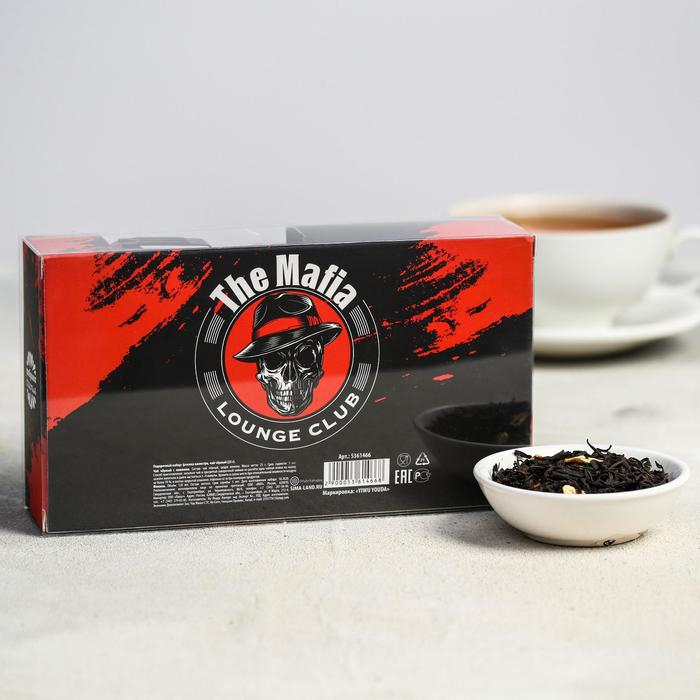 Подарочный набор &laquo;Мафия&raquo;, чай чёрный с цедрой лимона 25 г., фляга