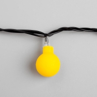 Гирлянда &laquo;Нить&raquo; 5 м с насадками &laquo;Шарики жёлтые&raquo;, IP20, тёмная нить, 30 LED, свечение жёлтое, 8 режимов, 220 В