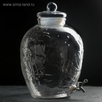 Диспенсер для напитков стеклянный &laquo;Пинотаж&raquo;, 15 л, 26&times;45 см