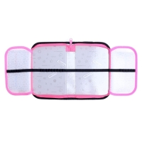 Пенал 3 секции, вкладка внутри, 140 х 210 х 40 мм, тканевый, Calligrata TOP Block "Кошечка"