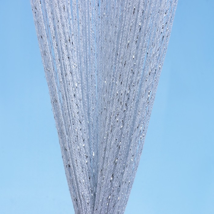 Штора - занавеска декоративная, нитяная, с люрексом, 300×300 см, цвет белый Штора - занавеска декоративная, нитяная, с люрексом, 300×300 см, цвет белый