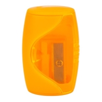 Точилка 1 отверстие с контейнером, ЗХК "Цветик", оранжевая, 2251525 Точилка 1 отверстие с контейнером, ЗХК "Цветик", оранжевая, 2251525