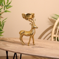 Подсвечник "Олень" алюминий 19х12х28 см