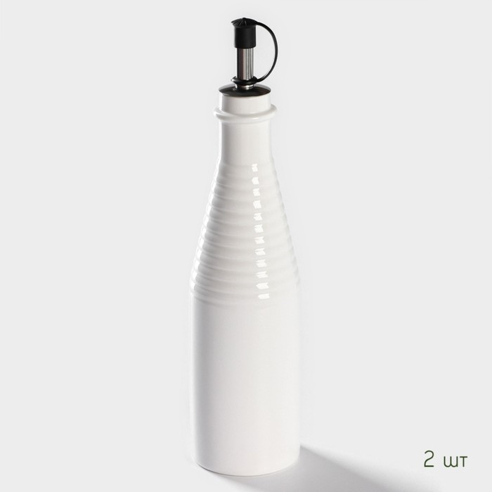 Набор фарфоровый для специй и соусов BellaTenero, 8 предметов: 2 ёмкости 250 мл, 5 баночек для специй, подставка, цвет белый