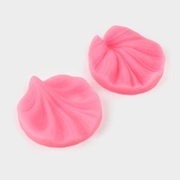 Молд &laquo;Лист герани&raquo;, силикон, 2 предмета, 7,5&times;7 см, цвет МИКС