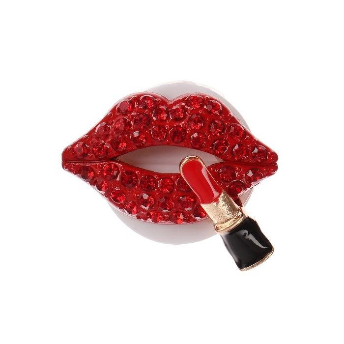 Украшение в дефлектор автомобиля, Губы с помадой