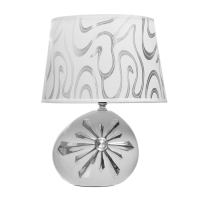 Настольная лампа "Зара" Е14 40Вт белый серебро 25,5х18х35см Настольная лампа "Зара" Е14 40Вт белый серебро 25,5х18х35см
