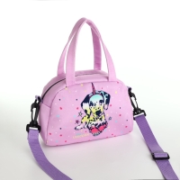 Сумка детская для девочки на молнии, регулируемый ремень, цвет розовый