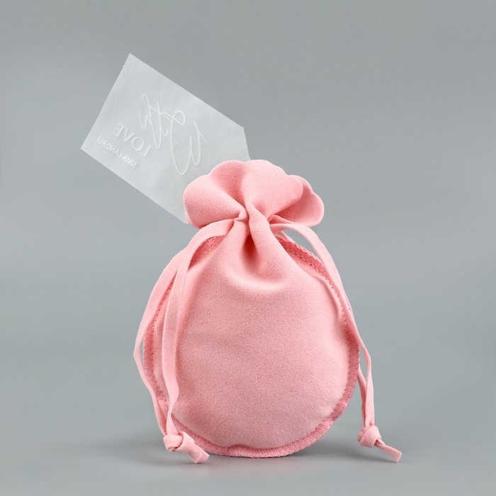 Мешок замшевый  &laquo;С любовью&raquo;, красный, тиснение, 9 &times; 12 см