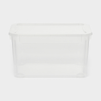 Ящик для хранения с крышкой &laquo;Кристалл XS Plus&raquo;, 16 л, 38,9&times;27,5&times;21,5 см, цвет прозрачный