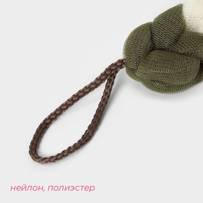 Мочалка для тела Доляна &laquo;Колосок&raquo;, 40 гр, цвет зелёный