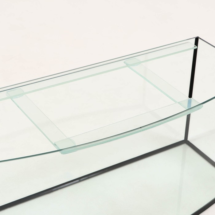 Аквариум "Телевизор" с крышкой, 200 литров, 110 х 42 х 50/57 см, чёрный