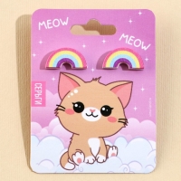 Серьги &laquo;Meow&raquo; гвоздики, 6х9 см