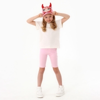 Кепка детская для девочки «Чертенок» аниме с заколками, р-р 52-54 5-7 лет Кепка детская для девочки «Чертенок» аниме с заколками, р-р 52-54 5-7 лет