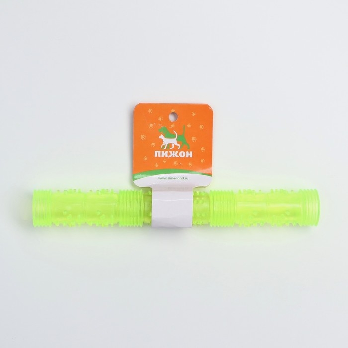 Игрушка тренировочная жевательная Игрушка тренировочная жевательная "Палка" полая, 24,5 см, жёлтая