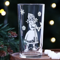Новый год. Стакан стеклянный &laquo;Снегурочка&raquo;, 250 мл