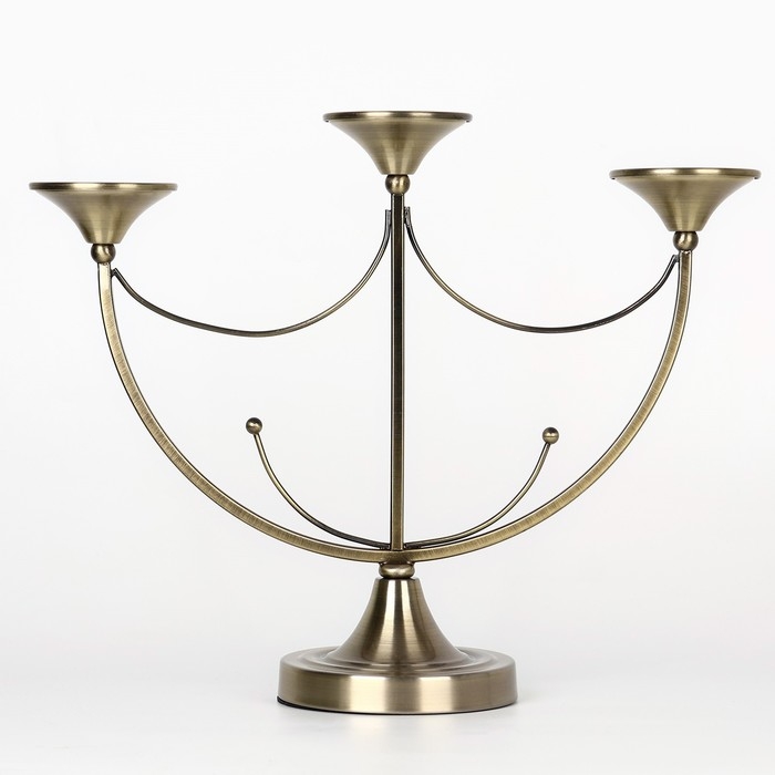 Подсвечник металл &laquo;Герцог&raquo;, на 3 свечи, 44 х 14 х 24 см