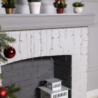 Гирлянда &laquo;Бахрома&raquo; 3 &times; 0.5 м, IP20, прозрачная нить, 80 LED, свечение фиолетовое, 8 режимов, 220 В