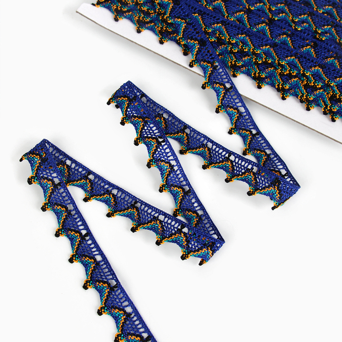 Тесьма &laquo;Уголки&raquo;, ширина 2 см., намотка 25 м, цвет синий