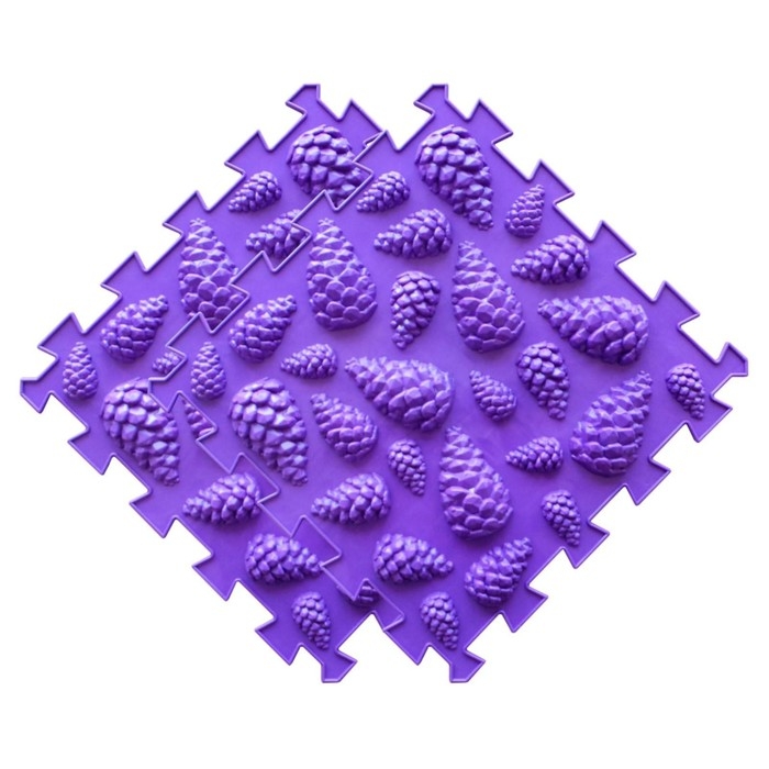 Модульный массажный коврик &laquo;Лес&raquo;, 8 модулей, 4 вида, цвет МИКС