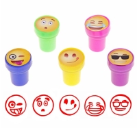 Печать цветная &laquo;Смайлы&raquo;, набор 5 шт., диаметр &mdash; 2 см, МИКС