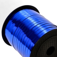 Лента для декора и подарков, синий, металлизированная, 0,5 см х 250 м