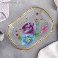 Блюдо прямоугольное &laquo;Блеск&raquo;, 21,7&times;15,3 см, рисунок МИКС