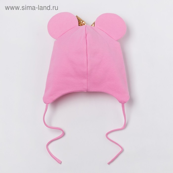 Шапка для девочки, цвет розовый, размер 50-54 Шапка для девочки, цвет розовый, размер 50-54