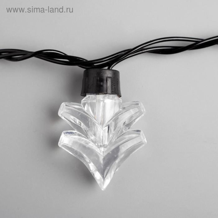 Гирлянда &laquo;Нить&raquo; 5 м с насадками &laquo;Ёлка&raquo;, IP44, тёмная нить, 40 LED, свечение розовое, 8 режимов, 220 В