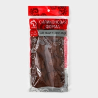 Форма для украшений Доляна &laquo;Зоопарк&raquo;, силикон, 21&times;10,5 см, 8 ячеек (3,9&times;3,5 см), цвет коричневый