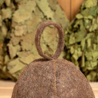 Шапка для бани темная с цветной окантовкой МИКС Шапка для бани темная с цветной окантовкой МИКС