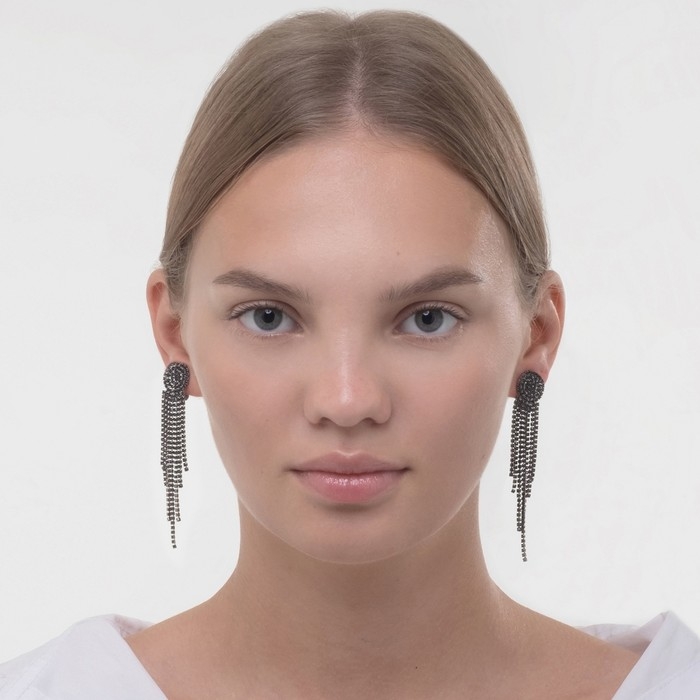 Клипсы &laquo;Диско&raquo; элегантность, цвет чёрный