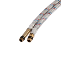 Подводка для смесителя ZEIN, гайка 1/2", штуцер М10, 40 см, ключ для монтажа, набор 2 шт Подводка для смесителя ZEIN, гайка 1/2", штуцер М10, 40 см, ключ для монтажа, набор 2 шт