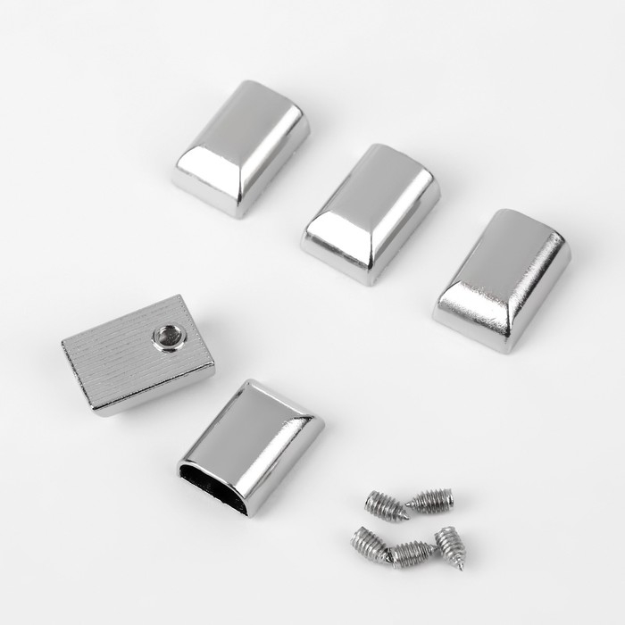 Наконечники для молний, 11 мм, 15 × 11 × 6 мм, 5 шт, цвет никель Наконечники для молний, 11 мм, 15 × 11 × 6 мм, 5 шт, цвет никель