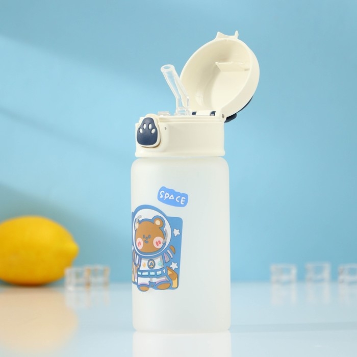 Бутылка для воды стеклянная «Космос», 370 мл, 7×17 см, рисунок МИКС, матовое стекло Бутылка для воды стеклянная «Космос», 370 мл, 7×17 см, рисунок МИКС, матовое стекло