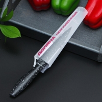 Нож с антиналипающим покрытием Доляна «Зефир», универсальный, лезвие 12,5 см, цвет чёрный Нож с антиналипающим покрытием Доляна «Зефир», универсальный, лезвие 12,5 см, цвет чёрный