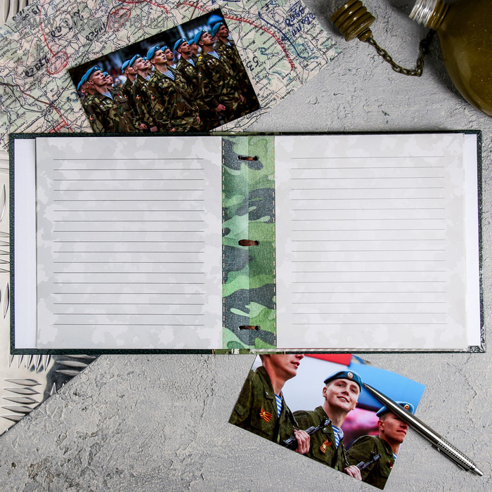 Дембельская книга на ленте &laquo;Орёл&raquo;, 32 листа, 20 х 20 см