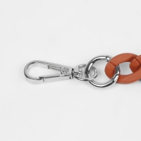 Цепочка для сумки, с карабинами, пластиковая, 23 × 17 мм, 30 см, цвет терракотовый/серебряный Цепочка для сумки, с карабинами, пластиковая, 23 × 17 мм, 30 см, цвет терракотовый/серебряный