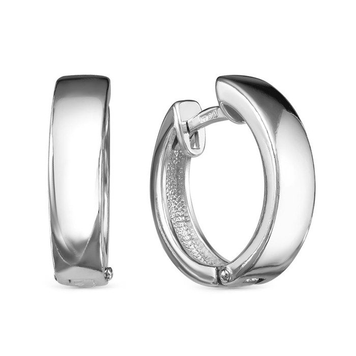 Серьги &laquo;Минимал&raquo; круг, посеребрение с оксидированием