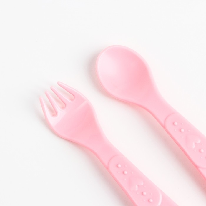 Набор детской посуды &laquo;Зайка Полли&raquo;, тарелка на присоске 250мл, вилка, ложка