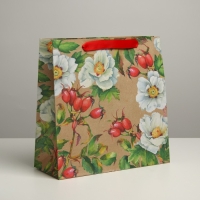 Пакет подарочный крафтовый квадратный, упаковка, &laquo;For you&raquo;, 30 х 30 х 12 см