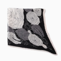 Плиссированный женский платок MINAKU, 70*70, цв.серый Плиссированный женский платок MINAKU, 70*70, цв.серый