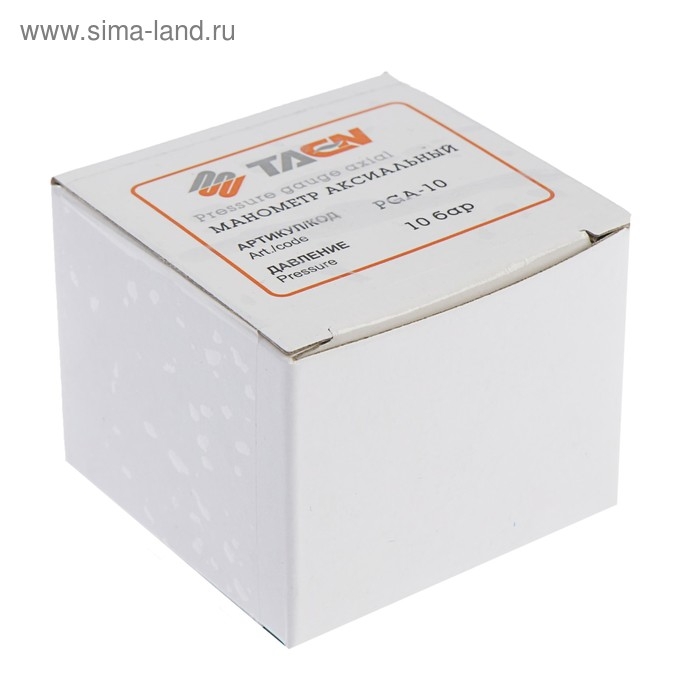 Манометр TAEN, аксиальный, 10 атм, d=50 мм, наружная резьба 1/4 Манометр TAEN, аксиальный, 10 атм, d=50 мм, наружная резьба 1/4"
