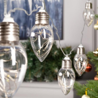 Гирлянда «Нить» 3 м с насадками «Лампочки капля», IP20, прозрачная нить, 80 LED, свечение мульти, 8 режимов, 220 В Гирлянда «Нить» 3 м с насадками «Лампочки капля», IP20, прозрачная нить, 80 LED, свечение мульти, 8 режимов, 220 В