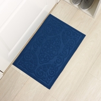 Коврик придверный Доляна &laquo;Восточная сказка&raquo;, влаговпитывающий, без окантовки, 40&times;60 см, синий