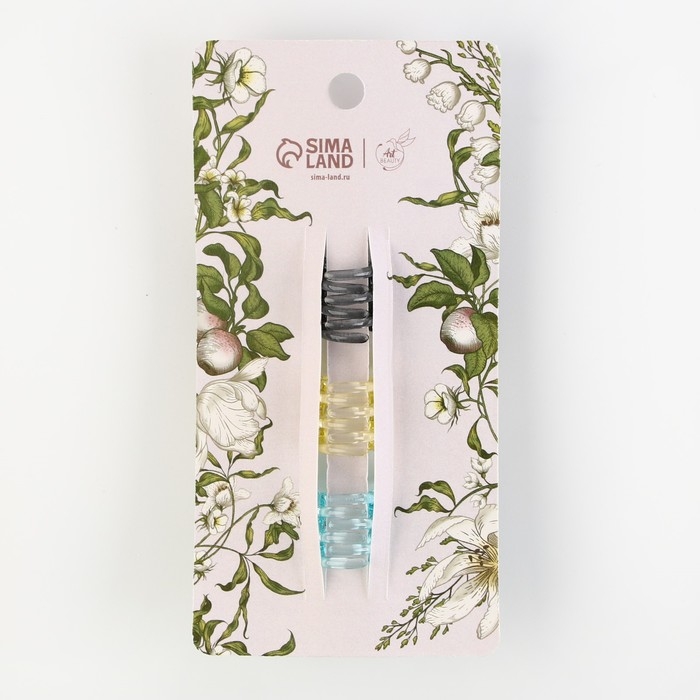 Краб для волос 3 шт. бабочки &laquo;Нежность&raquo; 4.5 х 3 х 3 см