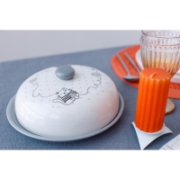 Блинница Доляна &laquo;Уютные коты&raquo;, d=23 см, цвет белый